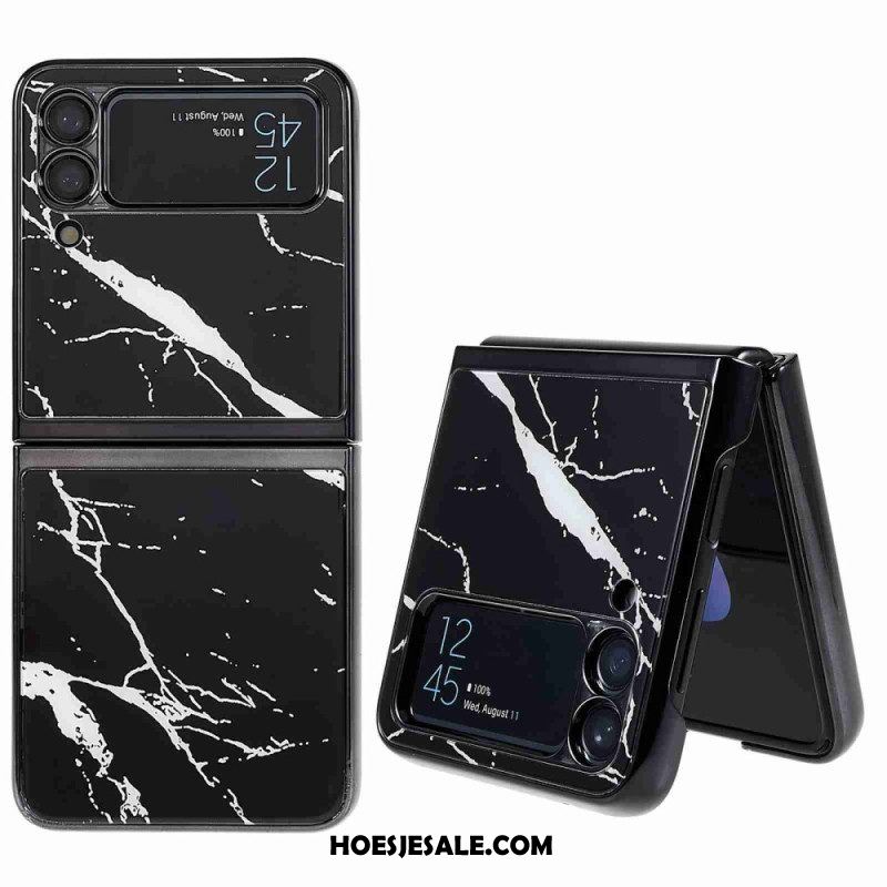 Hoesje voor Samsung Galaxy Z Flip 4 Folio-hoesje Marmeren Stijl