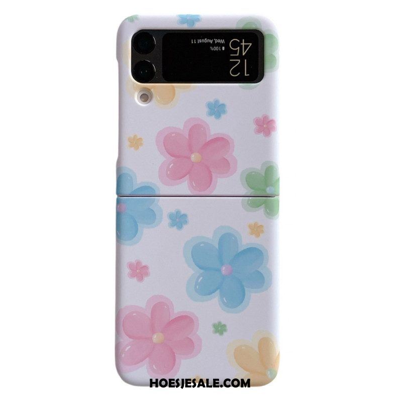 Hoesje voor Samsung Galaxy Z Flip 4 Folio-hoesje Mooie Bloemen