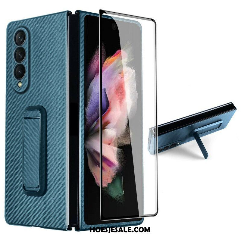 Hoesje voor Samsung Galaxy Z Fold 3 5G Bescherming Hoesje Ondersteuning En Schermbeschermer