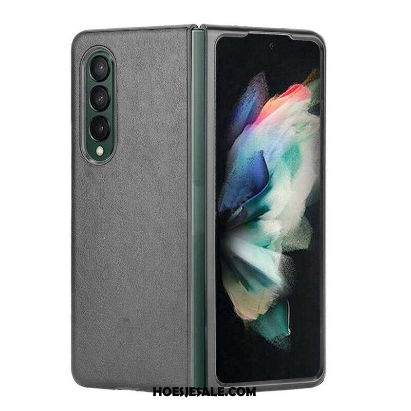 Hoesje voor Samsung Galaxy Z Fold 3 5G Litchi-leereffect