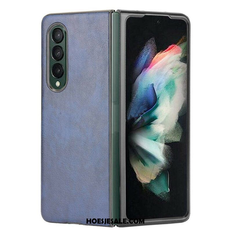 Hoesje voor Samsung Galaxy Z Fold 3 5G Litchi-leereffect