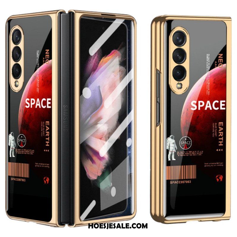 Hoesje voor Samsung Galaxy Z Fold 3 5G Met Space Screenprotector