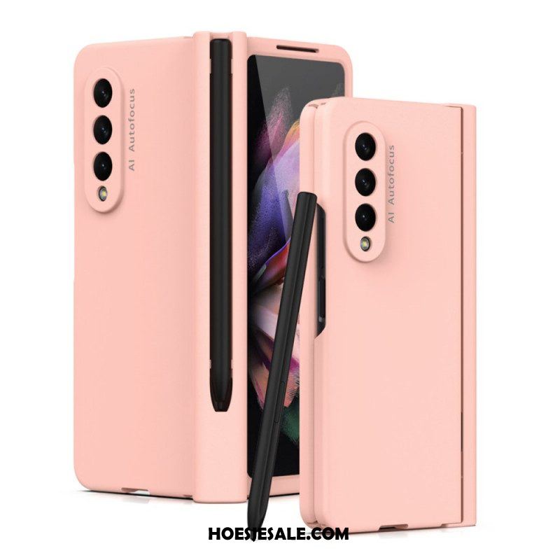 Hoesje voor Samsung Galaxy Z Fold 3 5G Schermbeschermer En Stylushouder