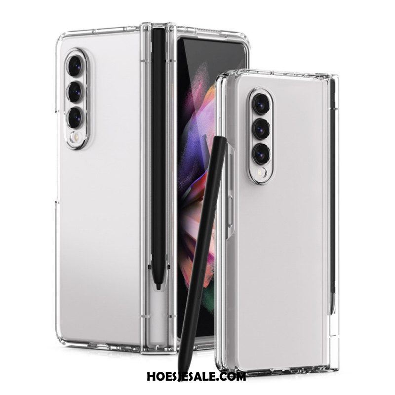 Hoesje voor Samsung Galaxy Z Fold 3 5G Schermbeschermer En Stylushouder