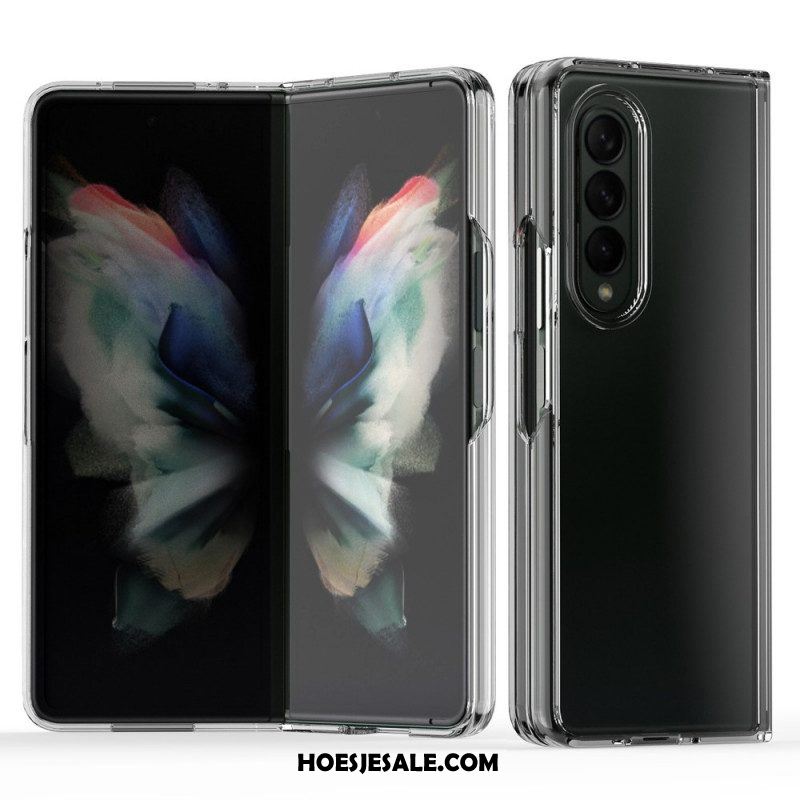 Hoesje voor Samsung Galaxy Z Fold 3 5G Transparant Gekleurde Randen