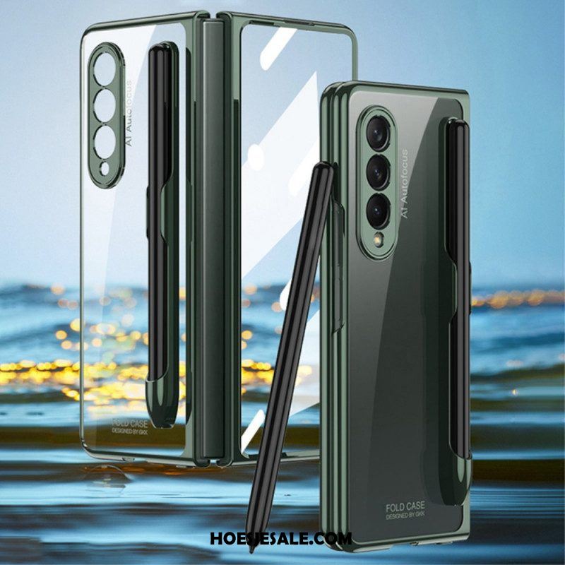 Hoesje voor Samsung Galaxy Z Fold 3 5G Transparant Met Gkk-stylushouder