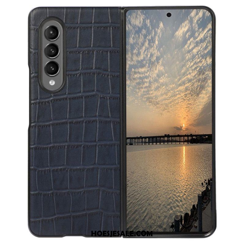 Hoesje voor Samsung Galaxy Z Fold 4 Echt Krokodillenleer