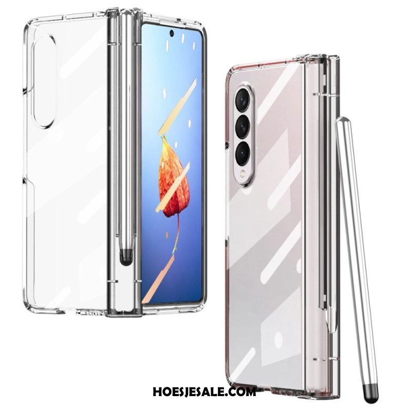 Hoesje voor Samsung Galaxy Z Fold 4 Frosted Shell Met Stylus