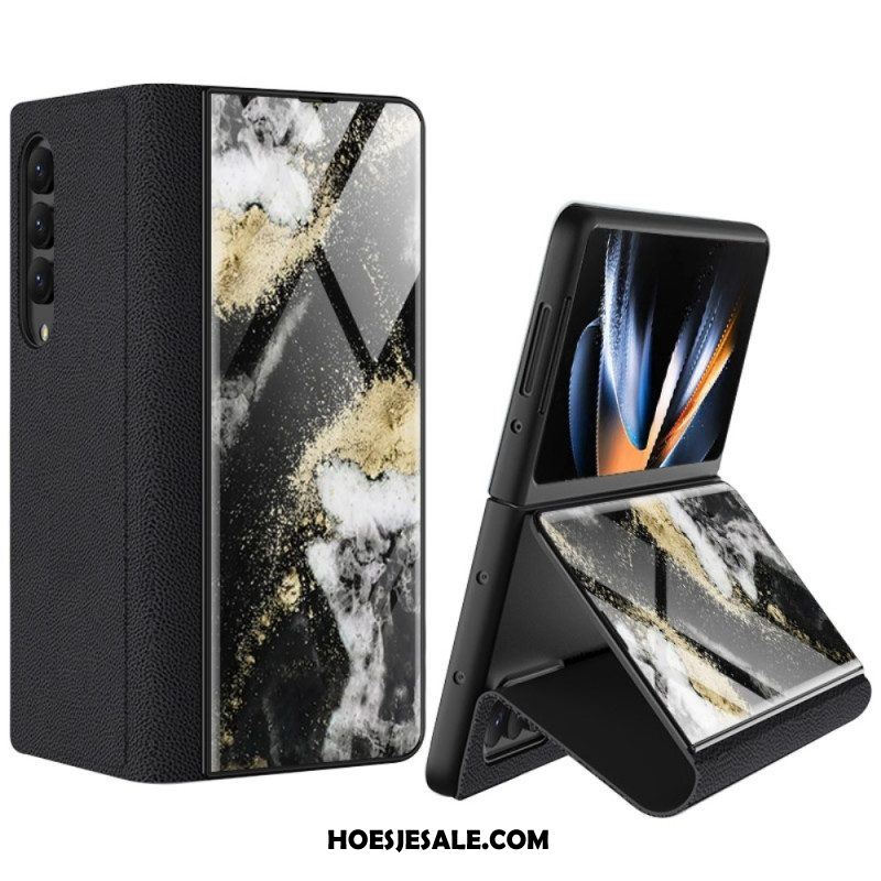 Hoesje voor Samsung Galaxy Z Fold 4 Gkk Marmeren Golven