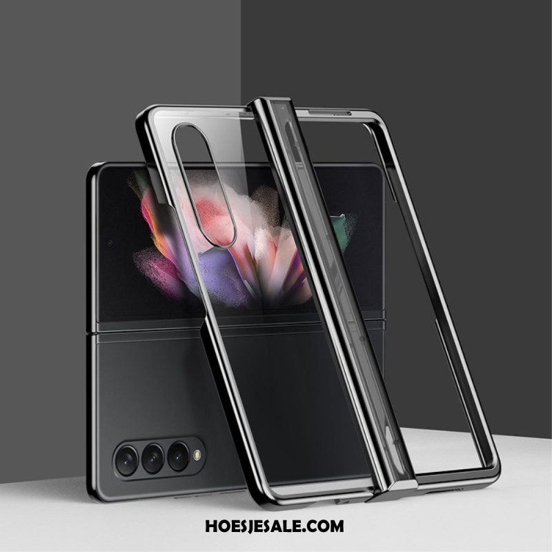 Hoesje voor Samsung Galaxy Z Fold 4 Helder Metalen Scharnierend