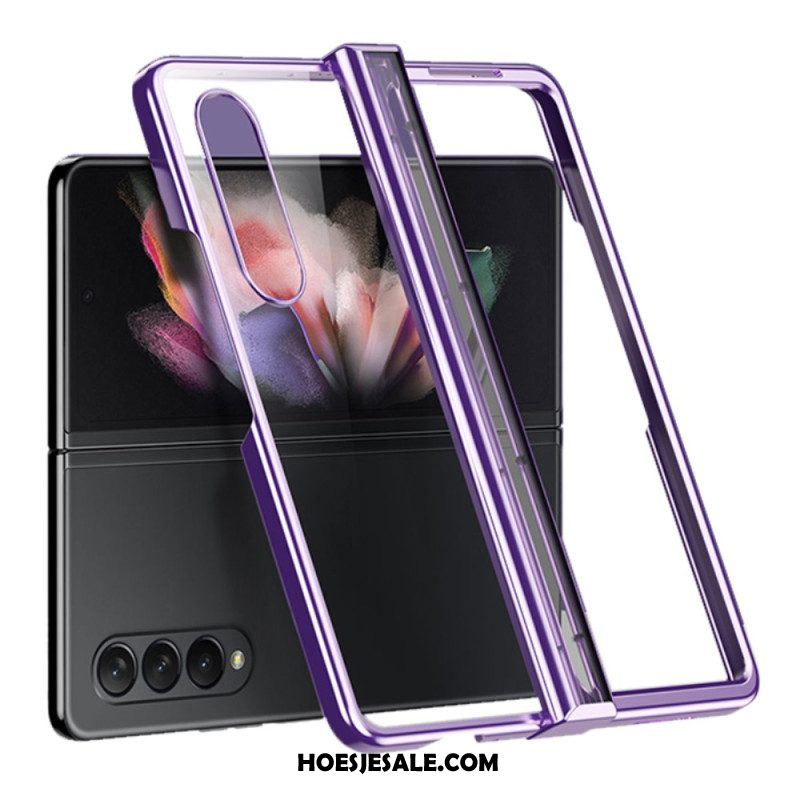 Hoesje voor Samsung Galaxy Z Fold 4 Helder Metalen Scharnierend