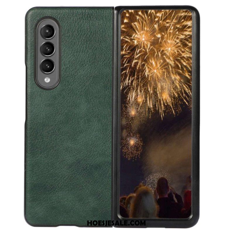 Hoesje voor Samsung Galaxy Z Fold 4 Klassiek Kunstleer