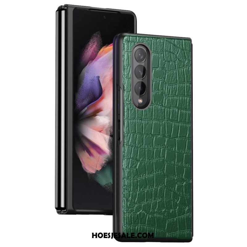 Hoesje voor Samsung Galaxy Z Fold 4 Klassieke Krokodil