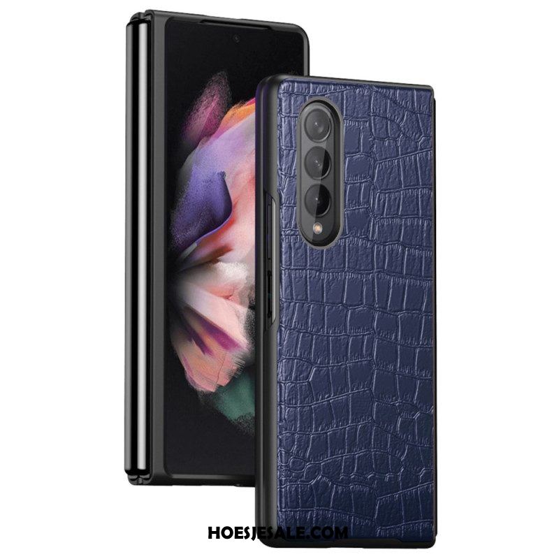 Hoesje voor Samsung Galaxy Z Fold 4 Klassieke Krokodil