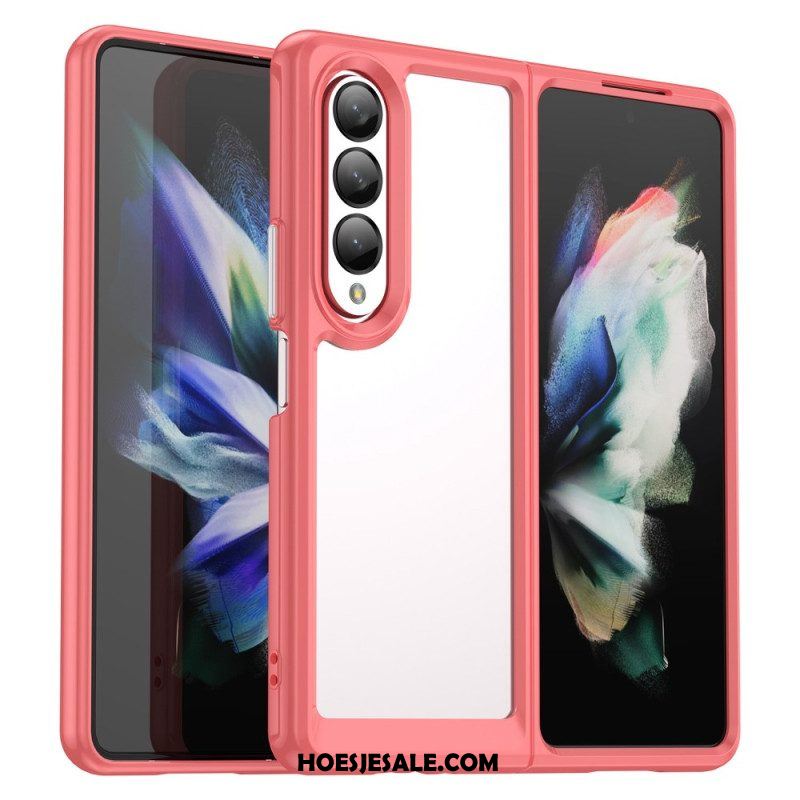 Hoesje voor Samsung Galaxy Z Fold 4 Kunststof Kleur