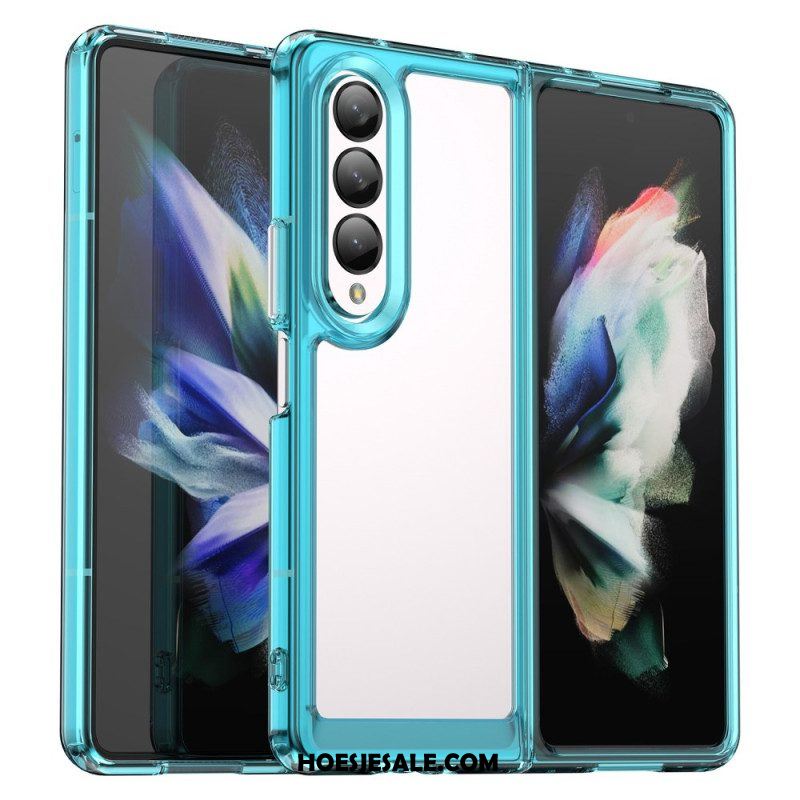 Hoesje voor Samsung Galaxy Z Fold 4 Kunststof Kleur