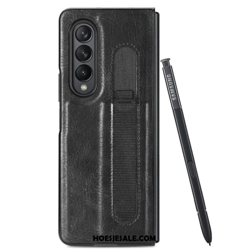 Hoesje voor Samsung Galaxy Z Fold 4 Stylus Van Kunstleer