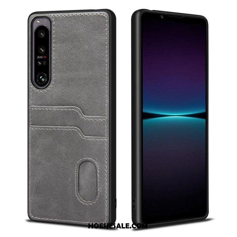 Hoesje voor Sony Xperia 1 IV Dubbele Kaarthouder