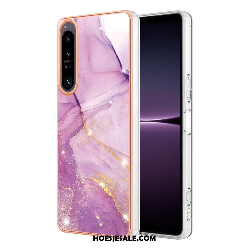 Hoesje voor Sony Xperia 1 IV Gekleurd Marmer