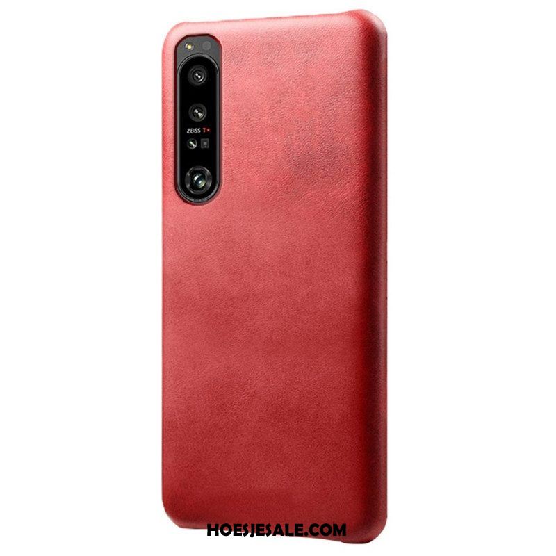 Hoesje voor Sony Xperia 1 IV Leer-effect