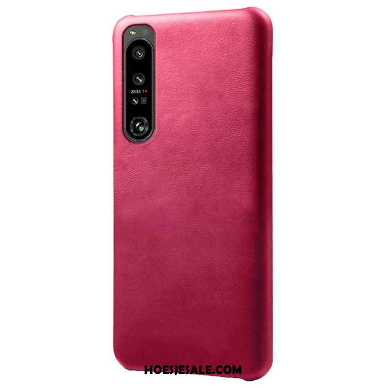 Hoesje voor Sony Xperia 1 IV Leer-effect