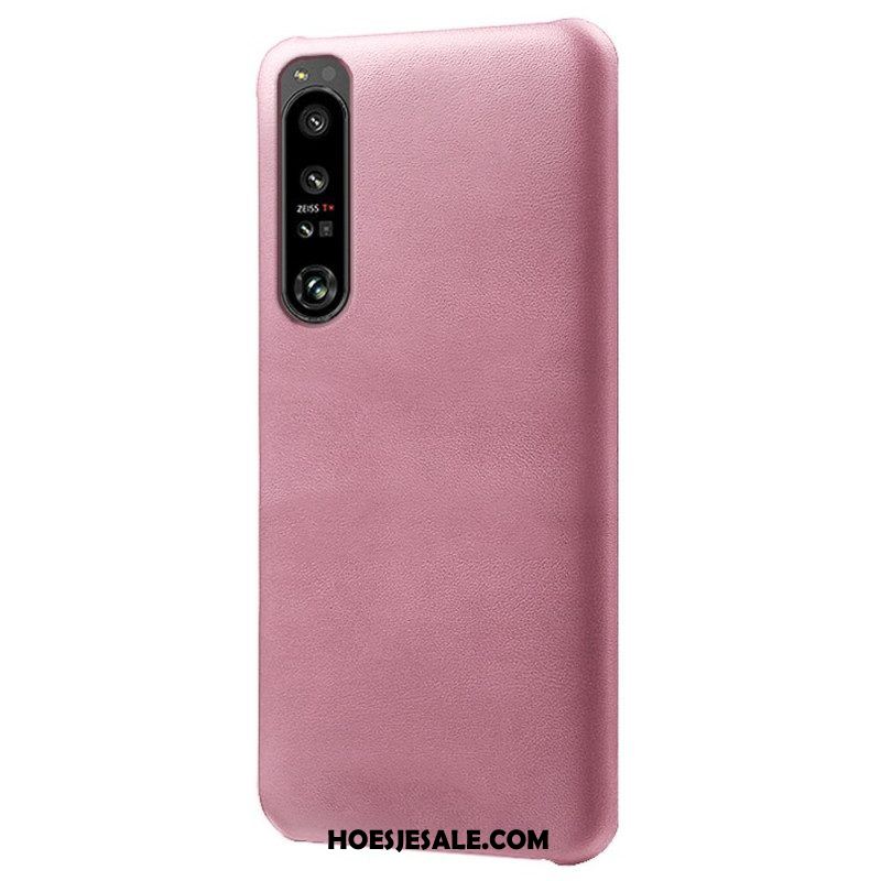 Hoesje voor Sony Xperia 1 IV Leer-effect