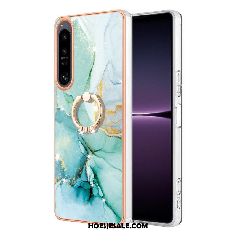 Hoesje voor Sony Xperia 1 IV Marmer Met Ringsteun