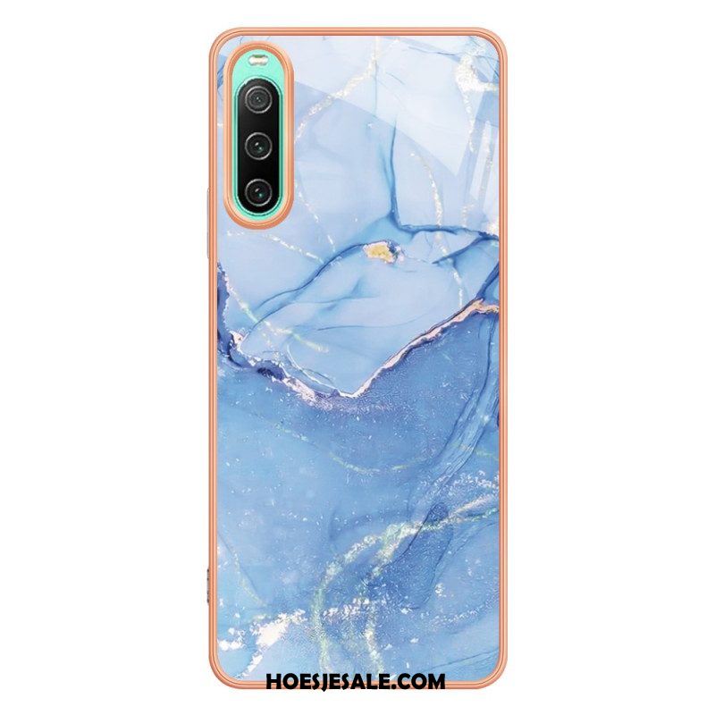 Hoesje voor Sony Xperia 10 IV Marmer