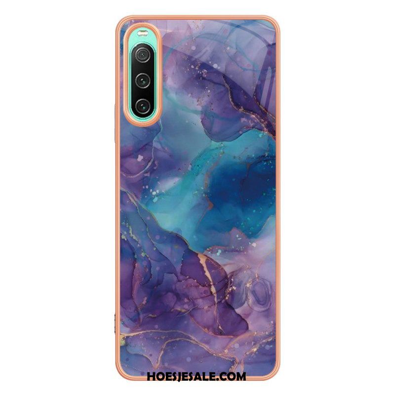 Hoesje voor Sony Xperia 10 IV Marmer