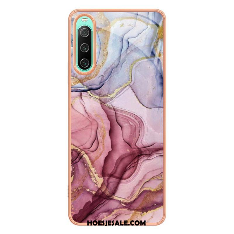 Hoesje voor Sony Xperia 10 IV Marmer