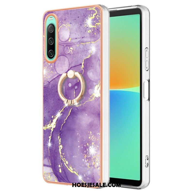 Hoesje voor Sony Xperia 10 IV Marmer Met Ringsteun