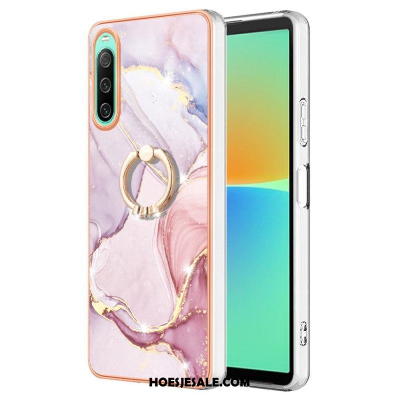 Hoesje voor Sony Xperia 10 IV Marmer Met Ringsteun