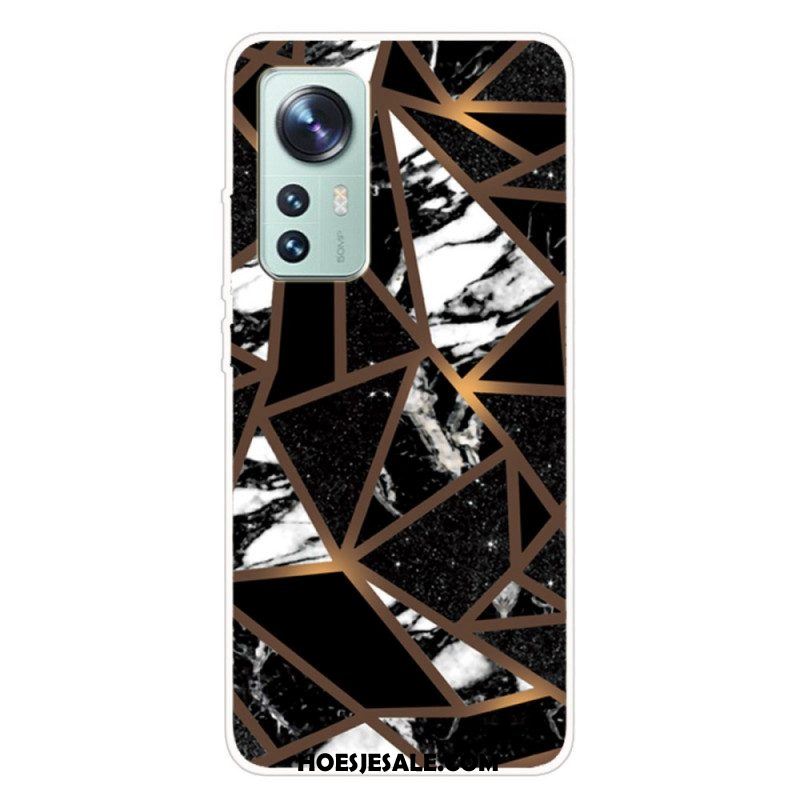 Hoesje voor Xiaomi 12 / 12X Siliconen Marmeren Geometrie