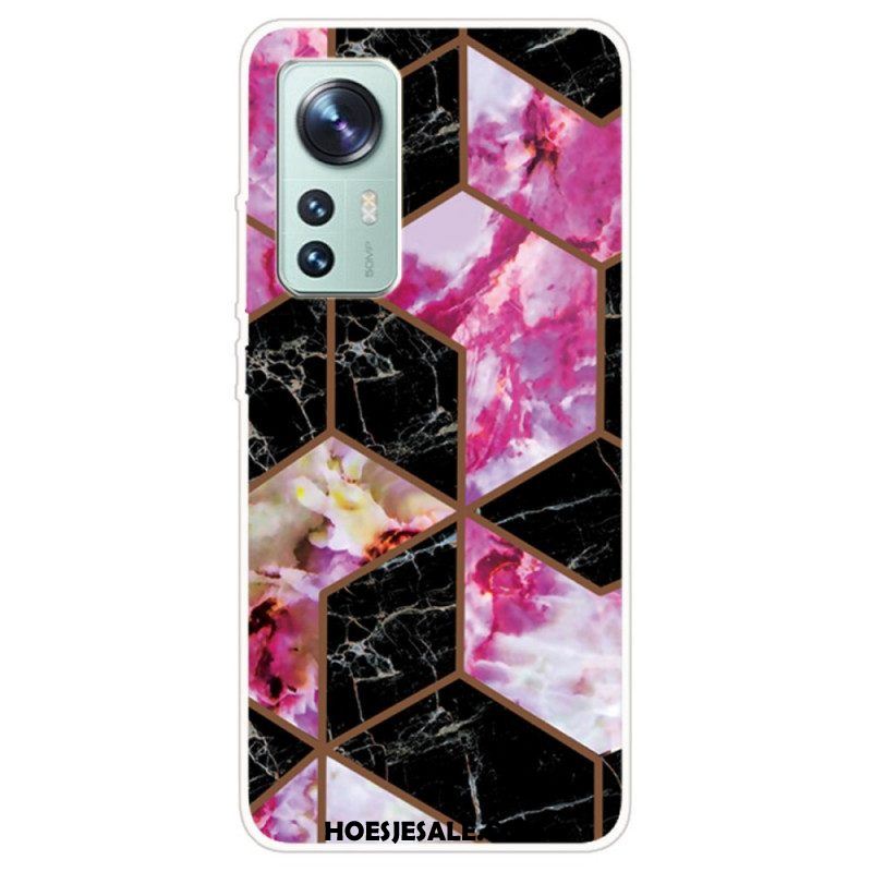 Hoesje voor Xiaomi 12 / 12X Variabel Geometrisch Marmer