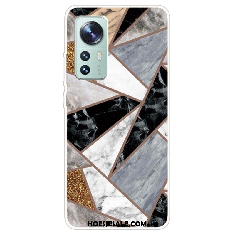 Hoesje voor Xiaomi 12 / 12X Variabel Geometrisch Marmer