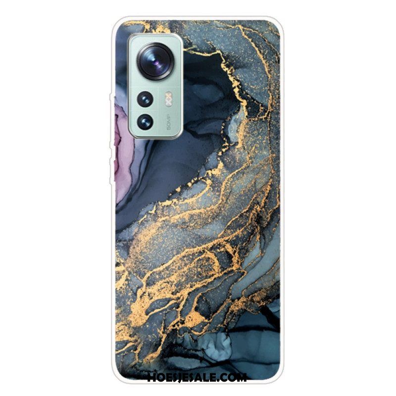 Hoesje voor Xiaomi 12 Pro Siliconen Marmer Aquarel