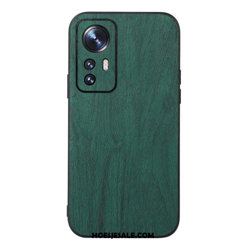 Hoesje voor Xiaomi 12 Pro Stijl Leer Houteffect