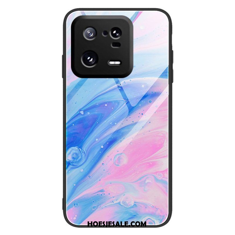 Hoesje voor Xiaomi 13 Pro Marmeren Kleuren Gehard Glas