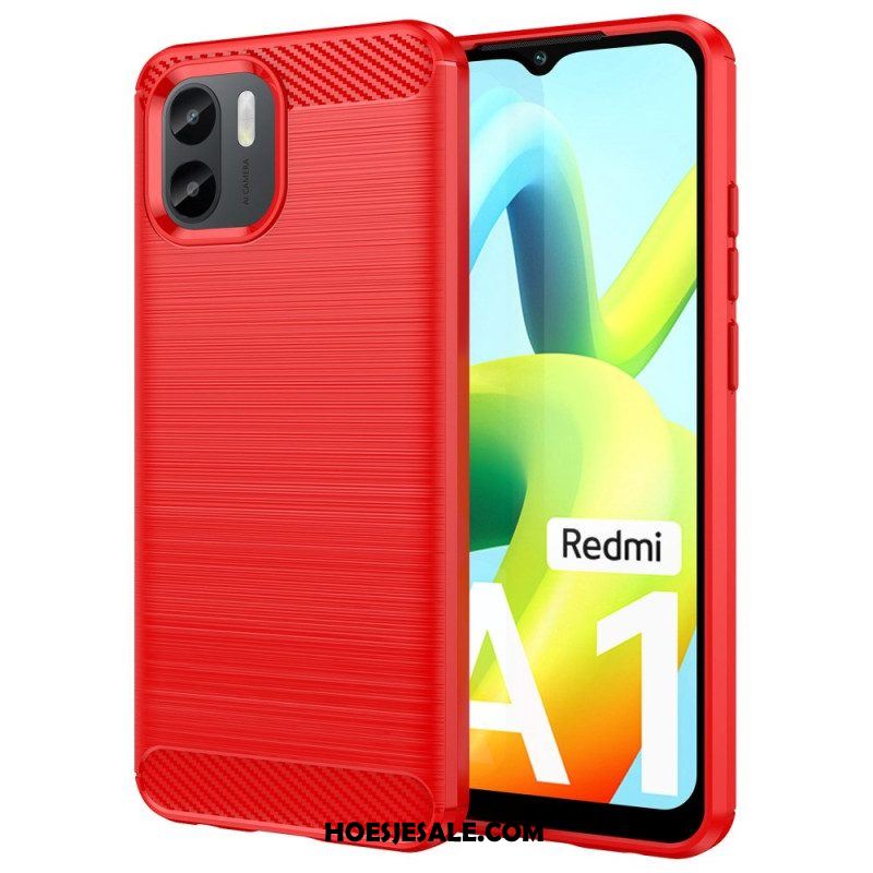 Hoesje voor Xiaomi Redmi A1 Geborstelde Koolstofvezel
