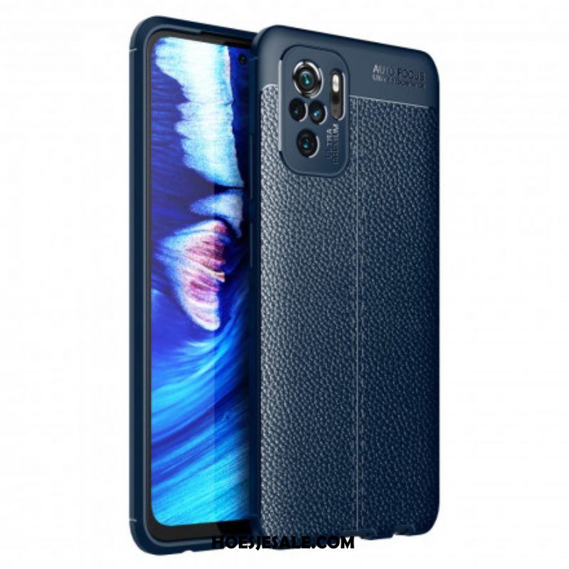 Hoesje voor Xiaomi Redmi Note 10 / 10S Ledereffect Litchi Dubbele Lijn