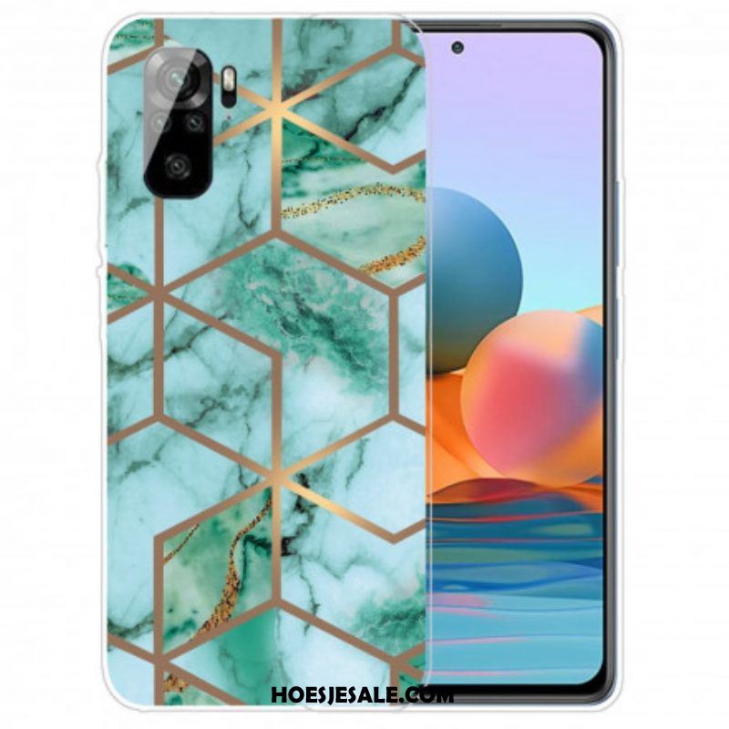 Hoesje voor Xiaomi Redmi Note 10 / 10S Marmer Met Intense Geometrie