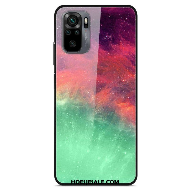 Hoesje voor Xiaomi Redmi Note 10 / 10S Premium Kleuren Gehard Glas