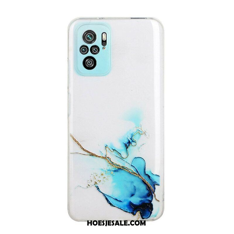 Hoesje voor Xiaomi Redmi Note 10 / 10S Siliconen Marmereffect