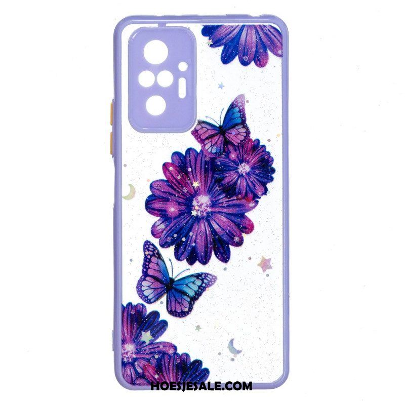 Hoesje voor Xiaomi Redmi Note 10 Pro Bloemen Vlinderhybride