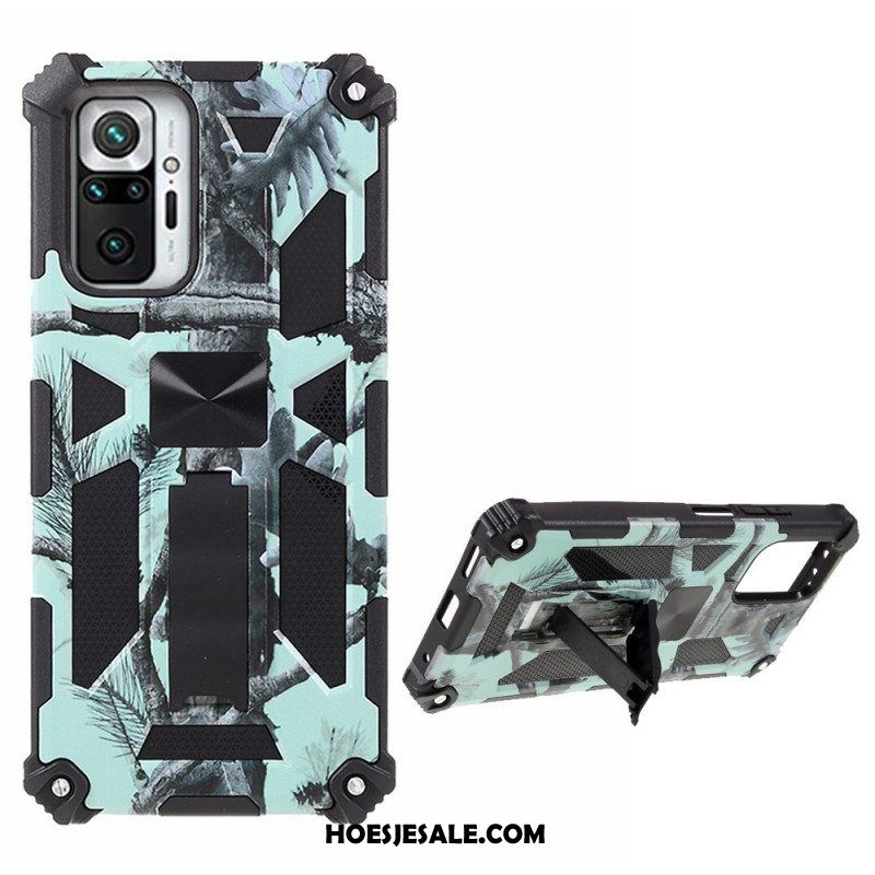 Hoesje voor Xiaomi Redmi Note 10 Pro Camouflage Verwijderbare Ondersteuning