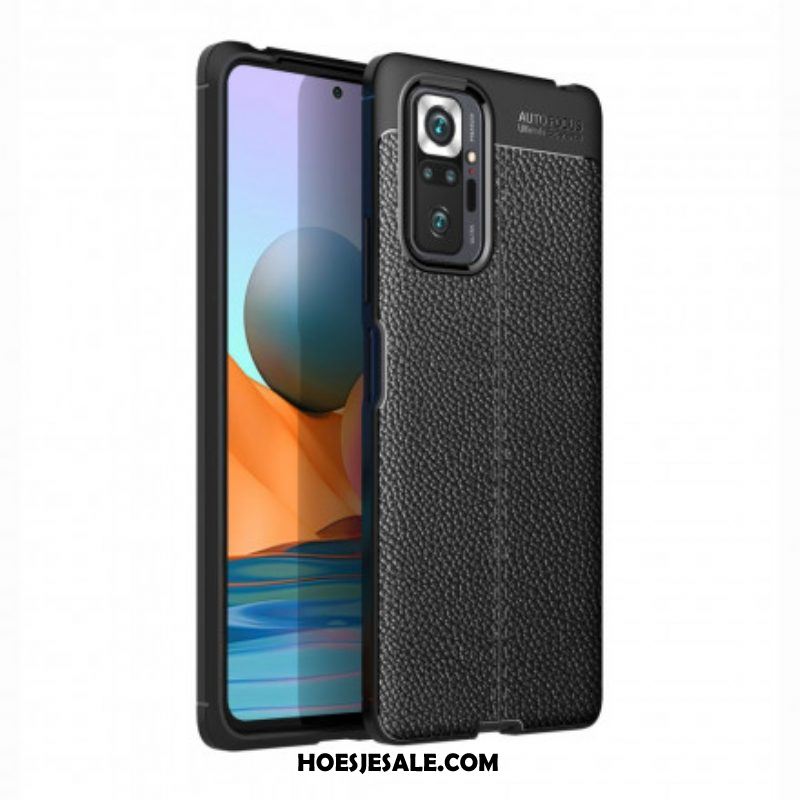 Hoesje voor Xiaomi Redmi Note 10 Pro Ledereffect Litchi Dubbele Lijn