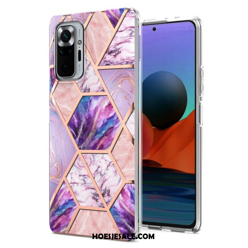 Hoesje voor Xiaomi Redmi Note 10 Pro Marmer Met Intense Geometrie