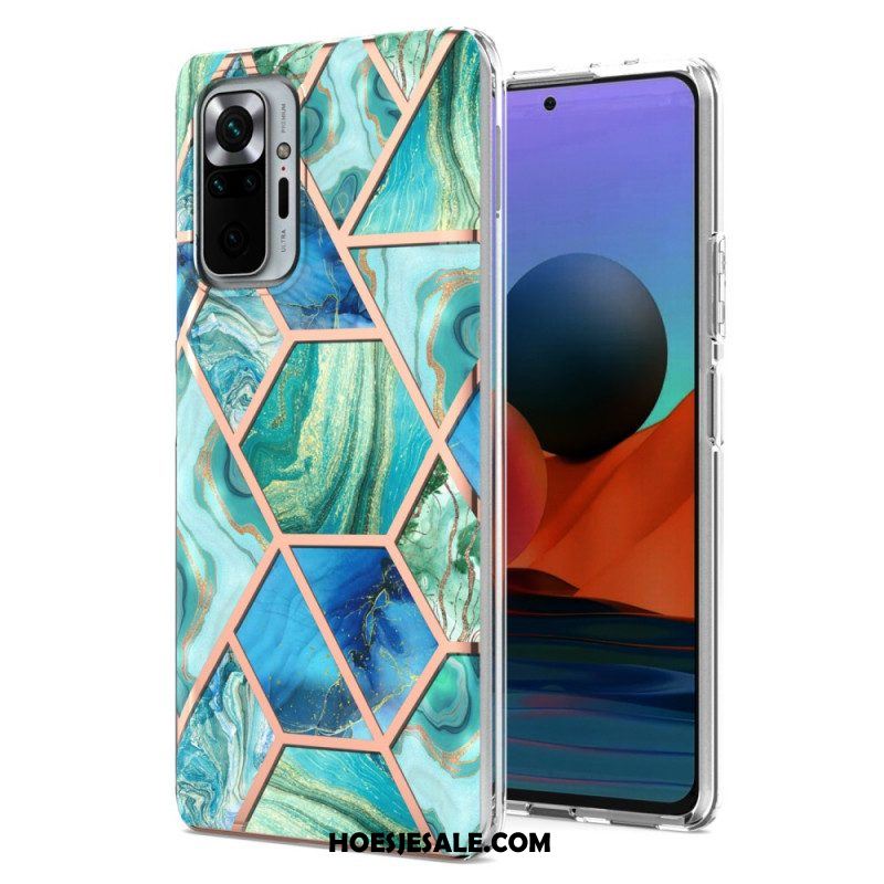 Hoesje voor Xiaomi Redmi Note 10 Pro Marmer Met Intense Geometrie