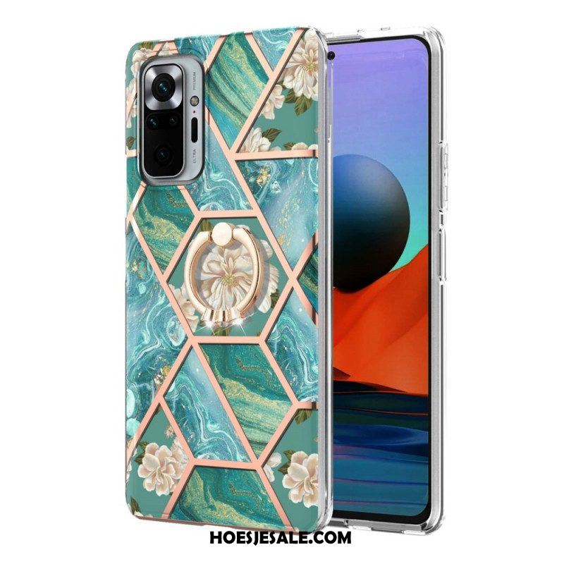 Hoesje voor Xiaomi Redmi Note 10 Pro Ringbeugel Bloemen