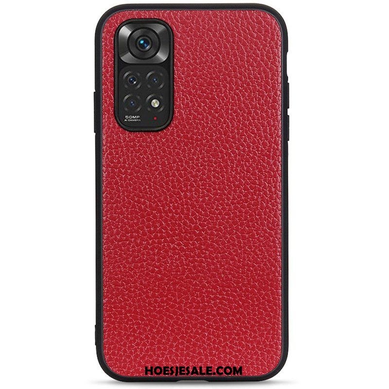 Hoesje voor Xiaomi Redmi Note 11 / 11S Echt Litchi-leer